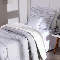 Kit Edredom Solteiro Coberdrom Soft Hipercal/sherpa 3 Peças - Cinza - 3