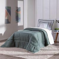 Kit Edredom Solteiro Coberdrom Soft Hipercal/sherpa 3 Peças - Verde - 2