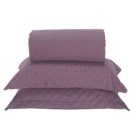 Cobre Leito Queen Milão Dupla Face Micropercal 200 Fios 3 Peças - Rose Cassis - 1