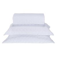 Cobre Leito Casal Padrão Milão Dupla Face Micropercal 200 Fios 3 Peças - Branco - 1