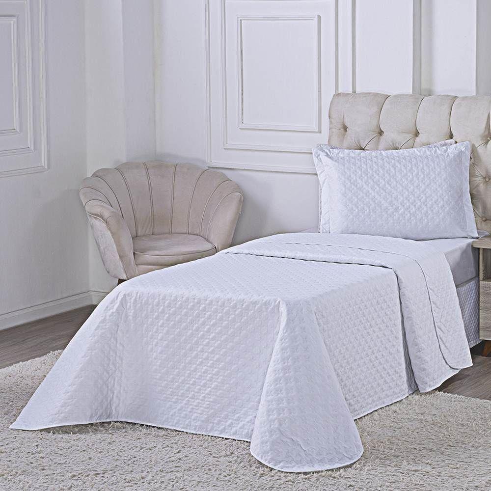 Cobre Leito Solteiro Milão Dupla Face Micropercal 200 Fios 2 Peças - Branco - 4