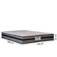 Colchão Casal Gazin Com Molas Ensacadas 138x188x22cm Vibe Cinza/preto - 2