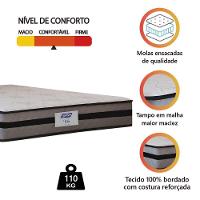 Colchão Casal Gazin Com Molas Ensacadas 138x188x22cm Vibe Cinza/preto - 3