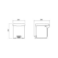Lixeira Tramontina New Com Pedal 5l Redonda Inox Polido Aço Inox Polido - 8