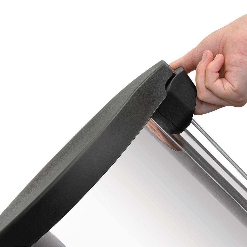 Lixeira Tramontina New Com Pedal 20l Redonda Inox Polido Aço Inox Polido - 3