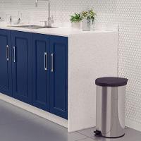 Lixeira Tramontina New Com Pedal 20l Redonda Inox Polido Aço Inox Polido - 5