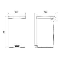 Lixeira Tramontina New Com Pedal 20l Redonda Inox Polido Aço Inox Polido - 7