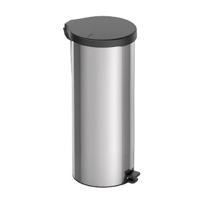 Lixeira Tramontina New Com Pedal 30l Redonda Inox Polido Aço Inox Polido