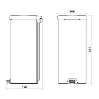 Lixeira Tramontina New Com Pedal 30l Redonda Inox Polido Aço Inox Polido - 6