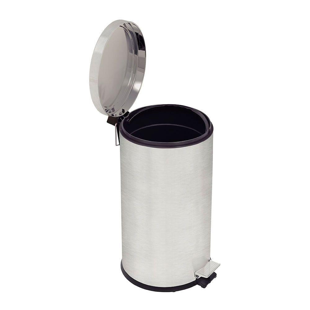 Lixeira Tramontina Brasil Plus Com Pedal 20l Redonda Scotch Brite Unica - 2