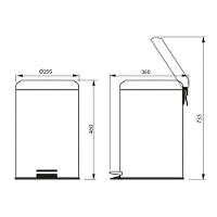 Lixeira Tramontina Brasil Plus Com Pedal 20l Redonda Scotch Brite Unica - 6