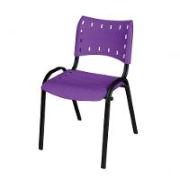Cadeira Iso Base Preto Escola, Escritório Violeta Kit 8 Un - 5