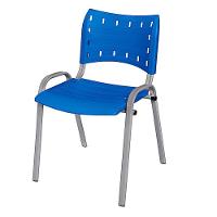 Cadeira Iso Base Cinza Escola, Escritório Azul Kit 8 Un - 2