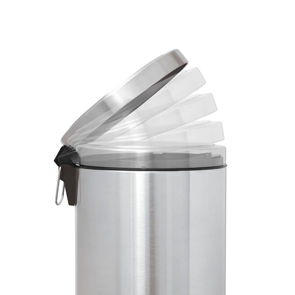 Lixeira Tramontina Brasil Plus Com Pedal 12l Redonda Scotch Brite Unica - 2