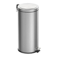 Lixeira Tramontina Brasil Plus Com Pedal 30l Redonda Inox Acetinado Aço Inox Acetinado - 1