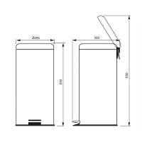 Lixeira Tramontina Brasil Plus Com Pedal 30l Redonda Inox Acetinado Aço Inox Acetinado - 4
