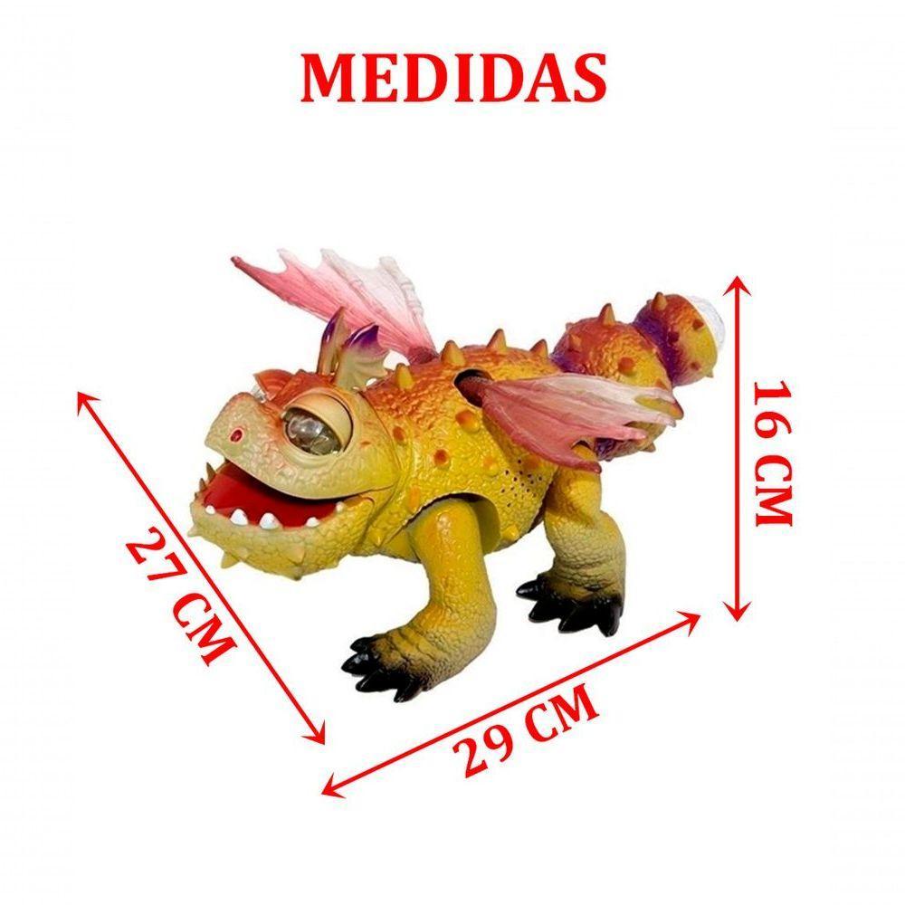 Brinquedo Infantil Dragão Com Luz E Som Movimento Dinossauro - 2