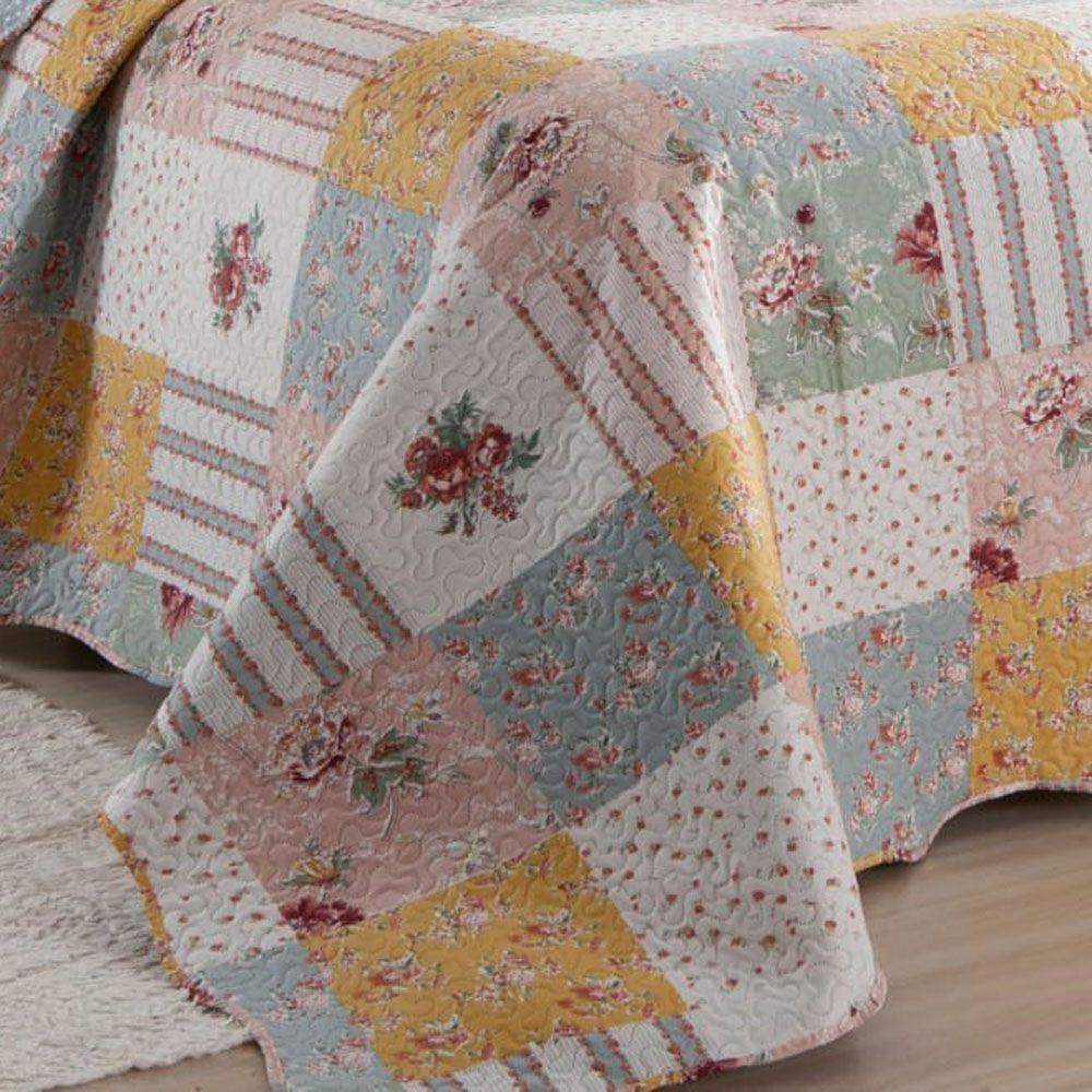 Kit Cobre Leito Colcha Mix Casal Padrão Estampado Dupla Face Mandala 3 Peças - Luana - 3