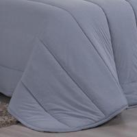 Edredom Cobertor Casa Scarpa Sonnet Solteiro Malha Lisa Dupla Face 100% Algodão - Cinza - 3