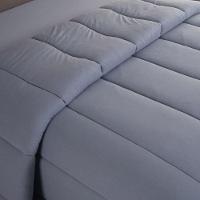 Edredom Cobertor Casa Scarpa Sonnet Queen Malha Lisa Dupla Face 100% Algodão - Cinza - 2