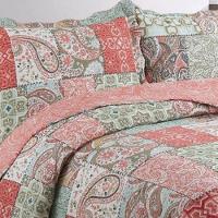 Kit Cobre Leito Colcha Mix King Estampado Dupla Face Floral 3 Peças - Eduarda - 2