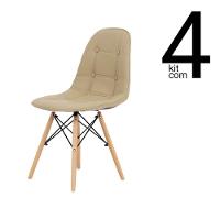 Conjunto 4 Cadeiras Eames Dsw Botonê - Fendi - 1