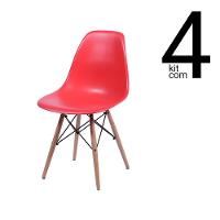 Conjunto 4 Cadeiras Eames Dsw Vermelho - 1