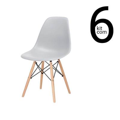 Conjunto 6 Cadeiras Eames Dsw Cinza