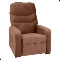 Poltrona Reclinável Para Descanso Julia Veludo Cobre - 4