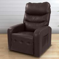 Poltrona Reclinável Para Descanso Julia Sintetico Marrom - 1