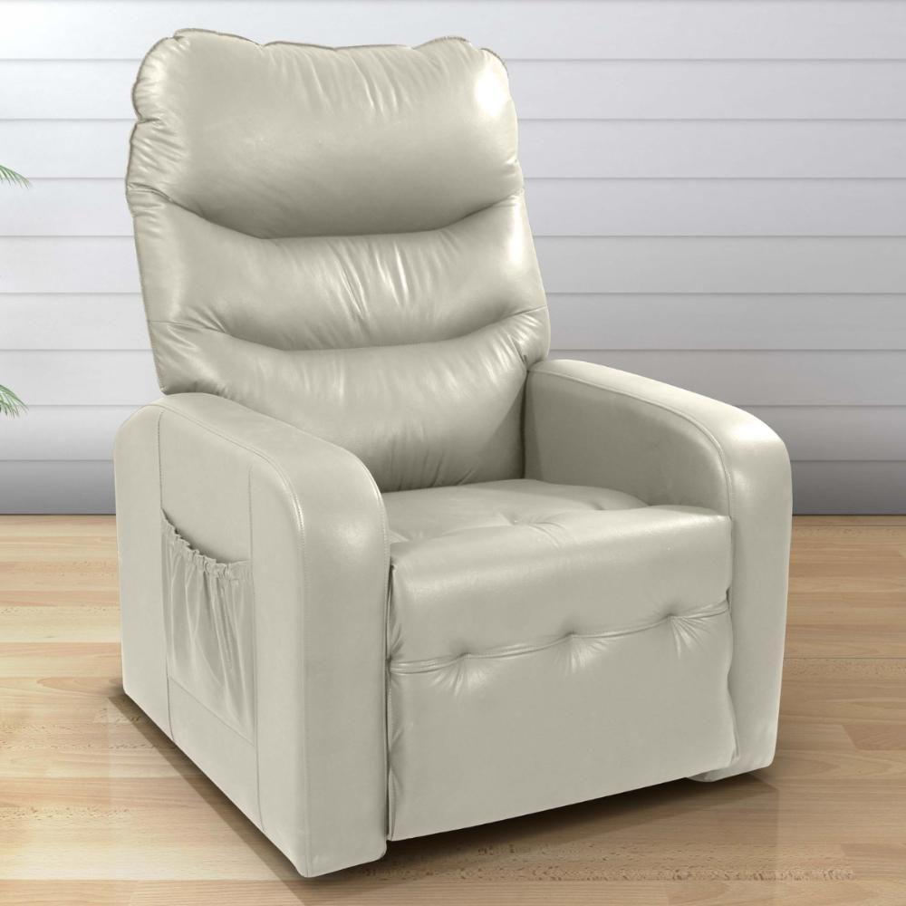 Poltrona Reclinável Para Descanso Rodes Corino Bege - 1