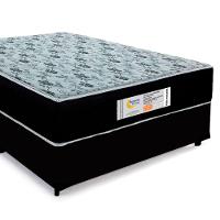 Cama Box Casal Sintético + Colchão Molas Ensacadas Sereneprime Sonnolux 138cm Preto - Suporta Até 110kg Por Pessoa - 6