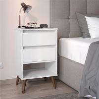 Mesa De Cabeceira Retrô Melu Branco - 1