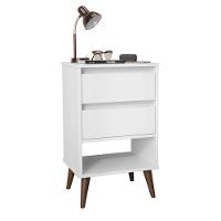 Mesa De Cabeceira Retrô Melu Branco - 3