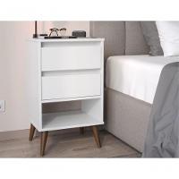 Mesa De Cabeceira Retrô Melu Branco - 4
