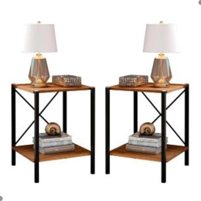 Mesa De Cabeceira Industriale Queanbyean Preto Demolição