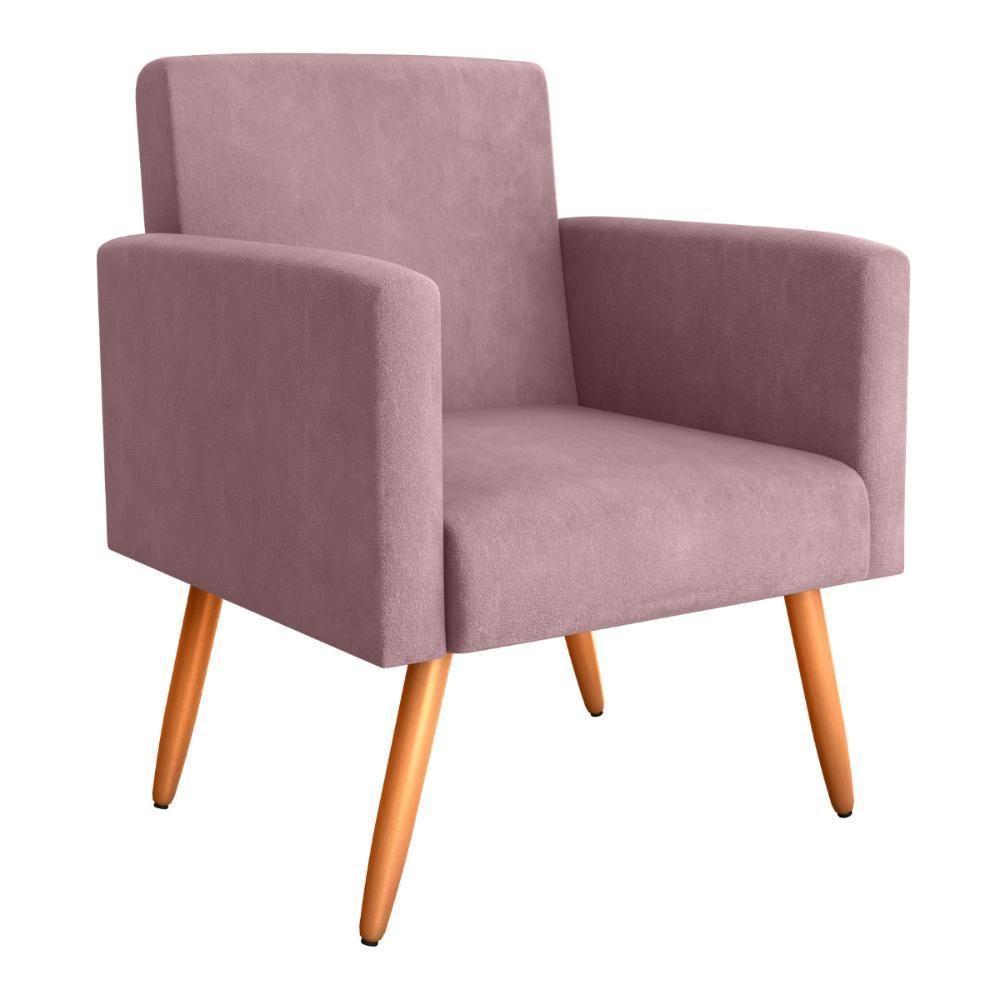 Poltrona Para Decoração Belém Veludo Turkey Rosa - 3