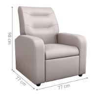 Poltrona Decorativa Reclinável Cecilia Corino Bege - 2