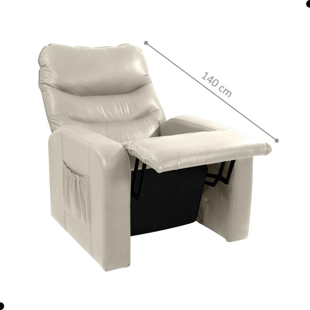 Poltrona Reclinável Para Descanso Julia Corino Bege - 3
