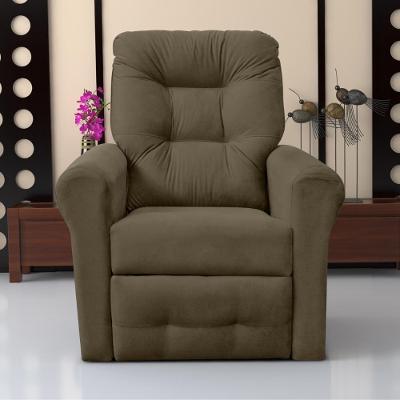 Poltrona Reclinável Thalia Para Descanso Suede Cappuccino Casa H