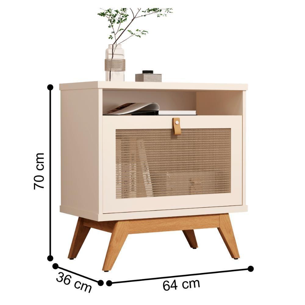 Mesa De Centro Com 1 Porta Em Ratam Renens Pérola - 2