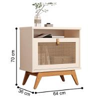 Mesa De Centro Com 1 Porta Em Ratam Renens Pérola - 2
