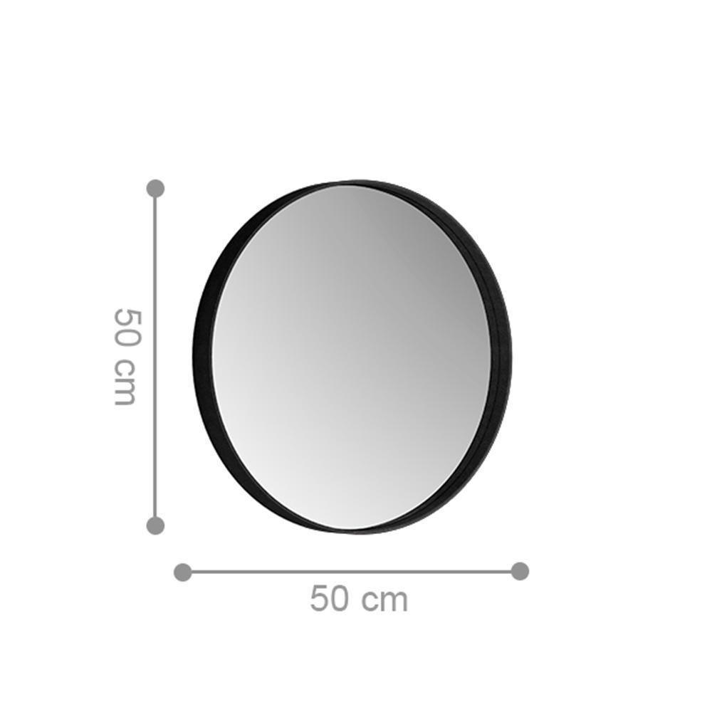 Espelho Decorativo Redondo 50 Cm Napoli Preto - 2