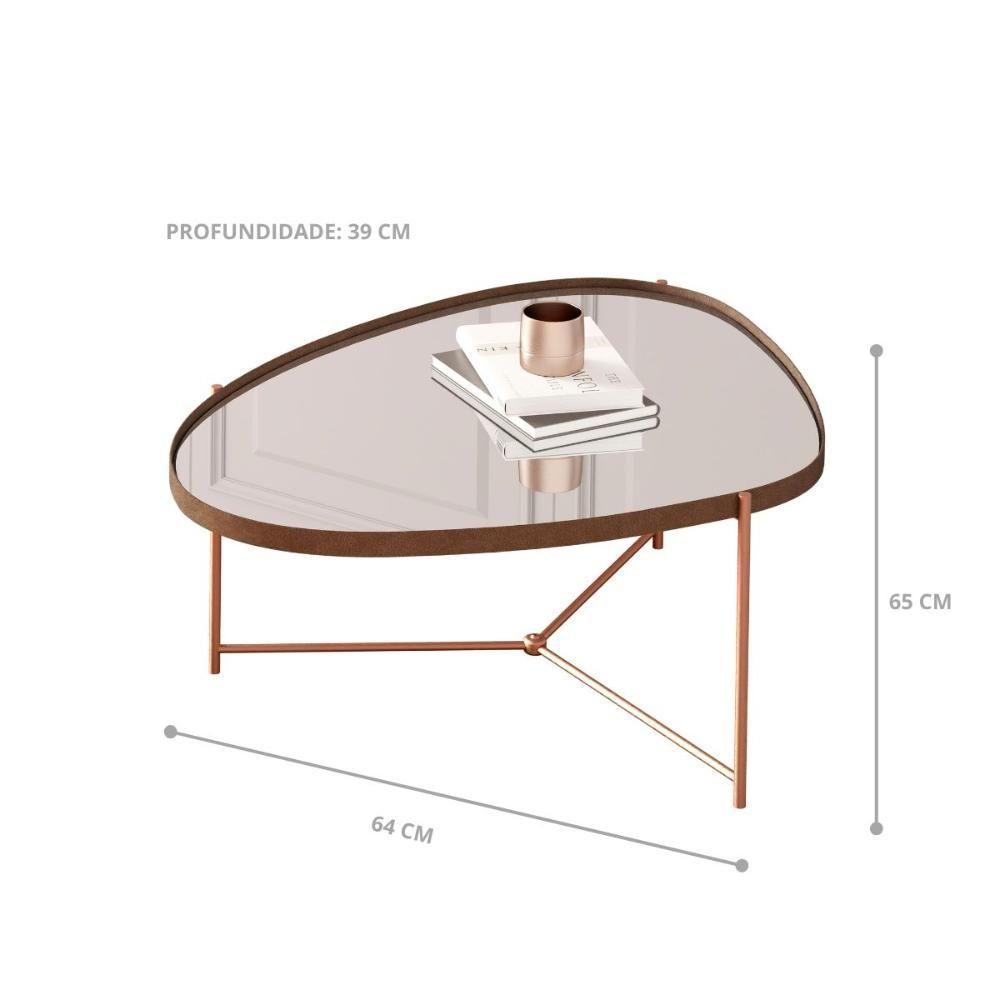Mesa De Centro Charlotte Castanho Bronze - 3