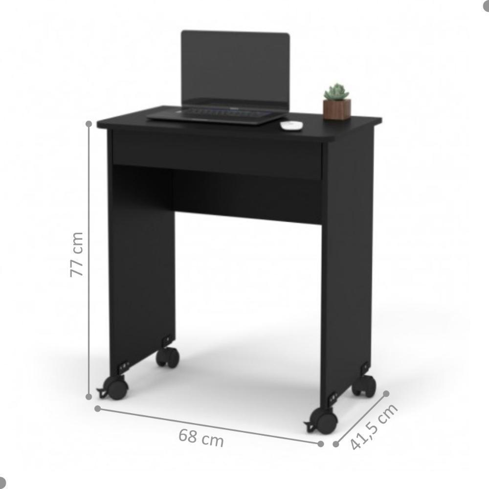 Mesa Para Computador Com 1 Gaveta Atlanta Preto - 2