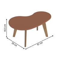 Mesa De Centro Retrô Ibaiti Terracota Carvalho - 2