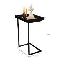 Mesa De Apoio Com Pés De Ferro India Preto - 3