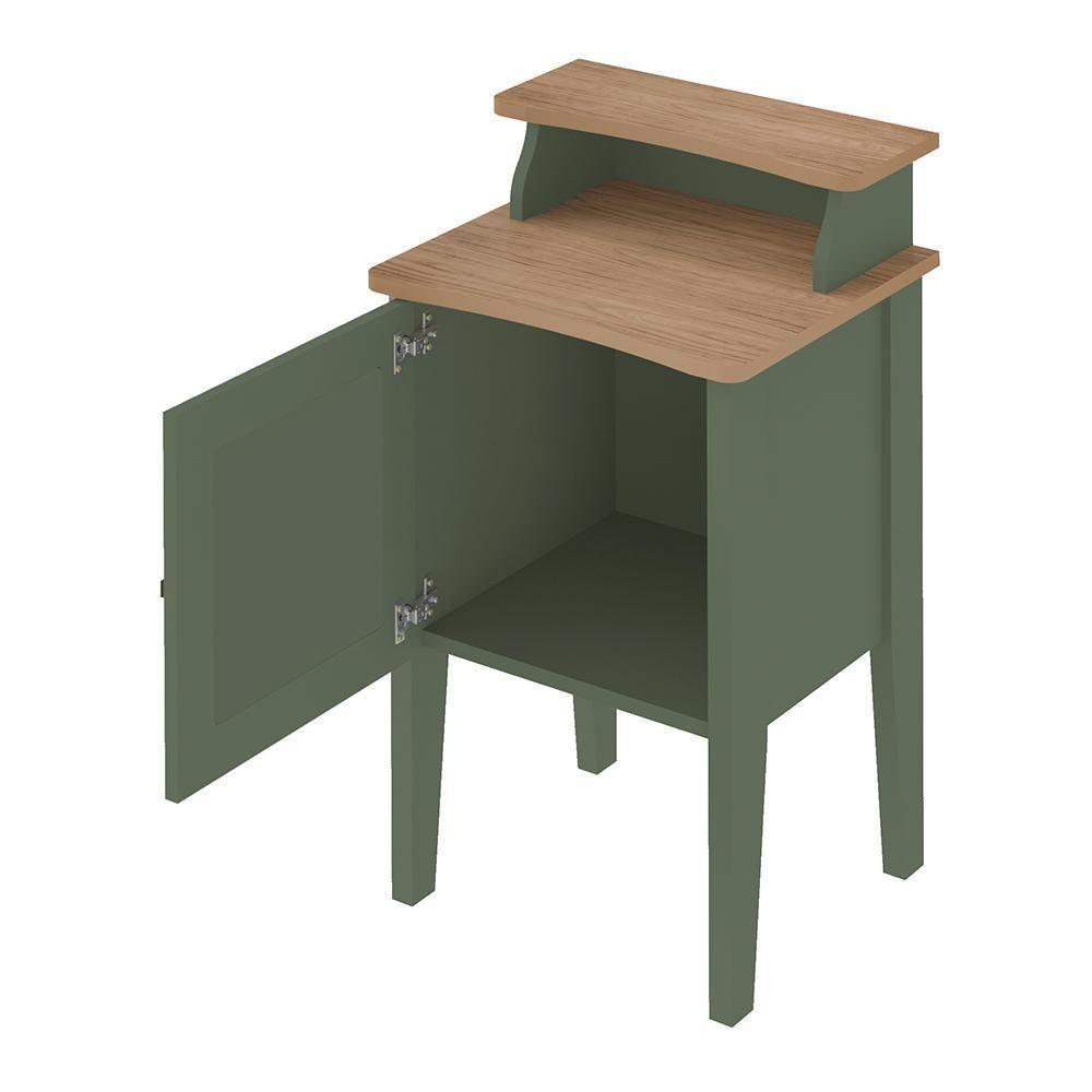 Mesa De Apoio 1 Porta Guldur Menta Carvalho - 4