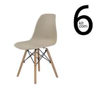 Conjunto 6 Cadeiras Eames Dsw Fendi - 1