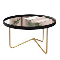 Mesa De Centro Bucareste Preto Dourado - 2